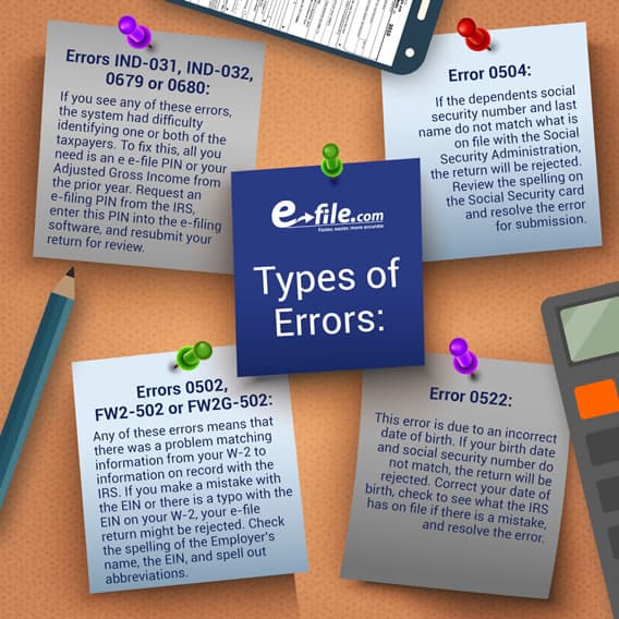 IRS Error Codes