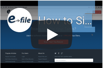 Video on how to sign a tax filing
