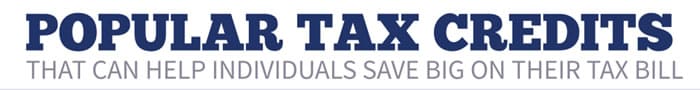 Infographic on Popular Tax Credits