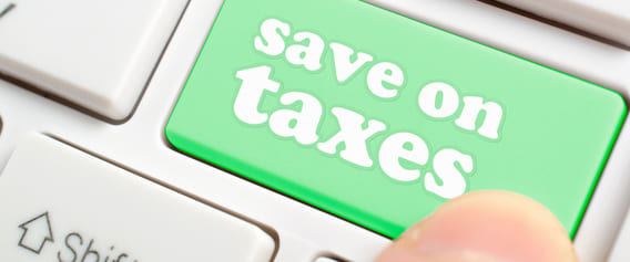 Save on Taxes is on computer key