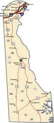 Delaware State Map