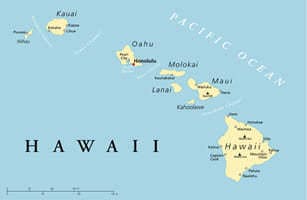 Hawaii Islands Map