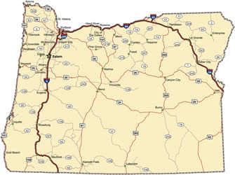 Oregon State Map