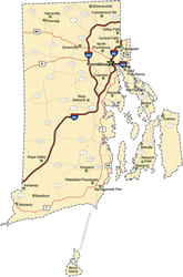 Rhode Island State Map
