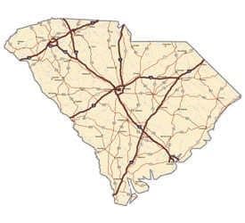 South Carolina State Map