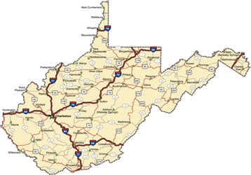 West Virginia State Map